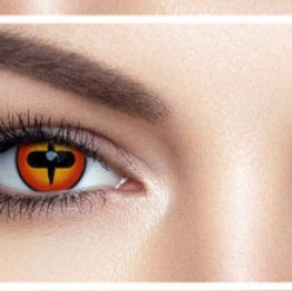 New Double Slit Orange Halloween Contact Eyewear SALE$$